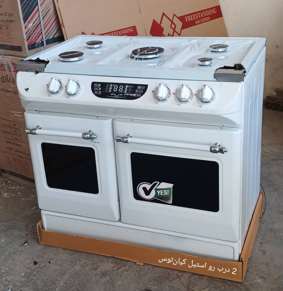 اجاق گاز طرح فر برند کیان مدل 2درب رو استیل